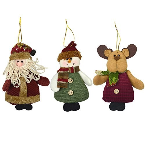 3Pcs Christmas Decoration New Year Christmas Hanging Ornament Santa Claus Snowman Deer