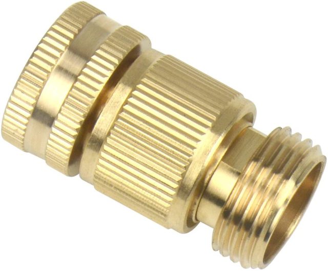 2 Sets (4 PCS) Brass Quick Hose End Connector Garden Hose Nozzle Connect Kit