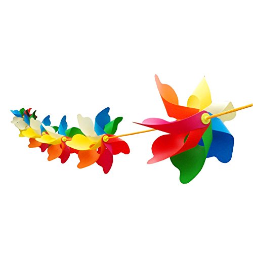 Colorful String Rainbow Pinwheel For Party Birthday Wedding Halloween Christmas