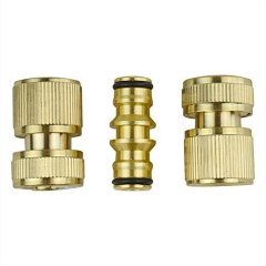Brass 1/2" Garden Hose Joint Male Pipe Adaptor Extension With Quick Connector