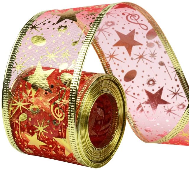 33Ft/10Meters Christmas Ribbon Wreath Present Weeding Arts Crafts Gift Wrapping