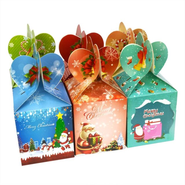 12pcs Cute Cartoon Gift Fruit Candy Box For Wedding Christmas Festival Party