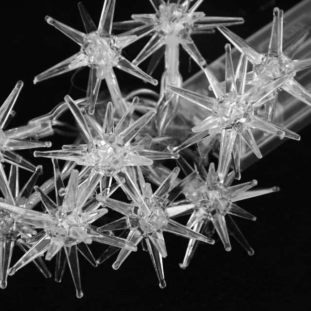 Battery Powered Warm White Stars Explosion Ball Fairy String Lights Christmas Halloween Garden Home Decoration