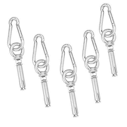 Pack of 5 M6 304 Stainless Steel Expansion Screw Close Hook Archor Bolts With Spring Snap Links