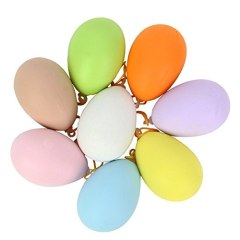 20Pcs Plastic DIY Colored Drawing Doodle 4x6cm Egg Hanging Ornaments Easter Decoration