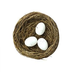 Mud Pie Grass Bird Nest With 3 Robin Eggs Easter Spring Home Yard Garden Decor