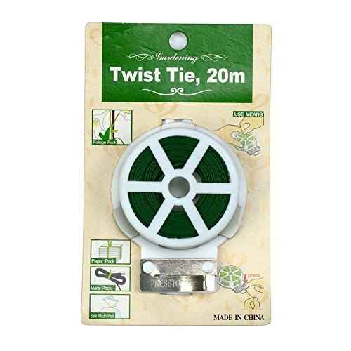 Light-Duty Soft Green Package Multi-purpose Gardening plant Twist Tie with Cutter