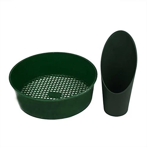 Plastic Round Shovel And Soil Mesh Sieve For Garden Bonsai