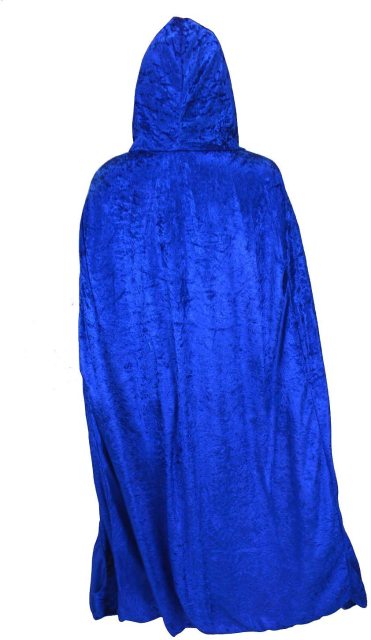 Unisex Halloween Party Christmas Magic Hooded Velvet Cloak Wicca Robe Medieval Witchcraft Cape Halloween Costume