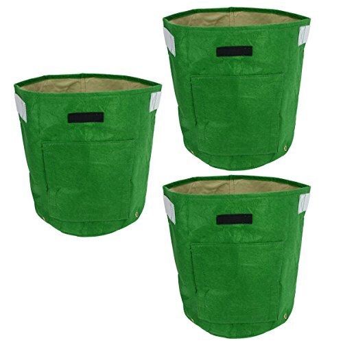 3Pcs Daul Layer Non-Woven Fabrics Potato Tub Grow Potatoes Patio Recycled Growing Bag