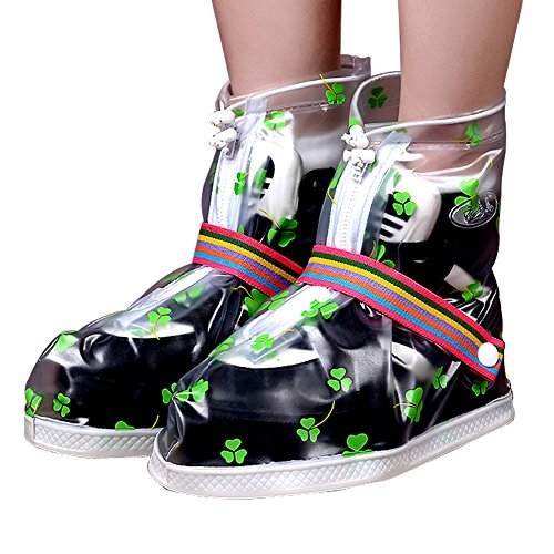 New Design Fashion Thicken Reusable Waterproof Women Girls Shoes Overshoes Boot Gear Anti-slip