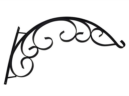 Black/White Iron Flower Pot Plant Basket Wall Hanging Holder Rack Bracket