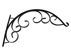 Black/White Iron Flower Pot Plant Basket Wall Hanging Holder Rack Bracket
