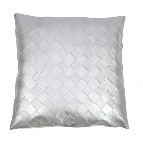 17 Inch Indoor/Outdoor PU Waterproof Grid Cushion Throw Pillow Sofa Living Home Decoration