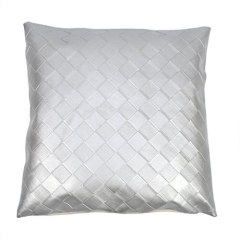 17 Inch Indoor/Outdoor PU Waterproof Grid Cushion Throw Pillow Sofa Living Home Decoration