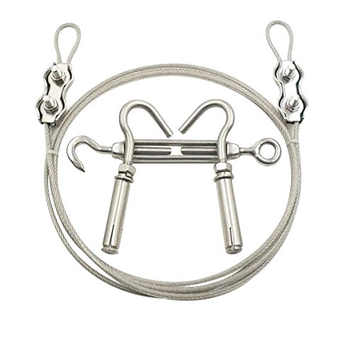 Stainless Steel Rope Clothesline Outdoor Indoor Use With Stainless Steel Cable Tightener System