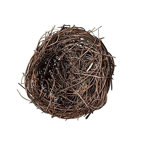 2Pcs Natural Rattan Birds Nest Spring Decoration Props Garden Yard Home
