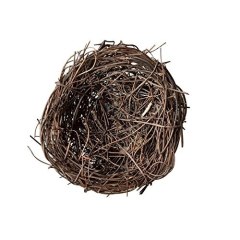 2Pcs Natural Rattan Birds Nest Spring Decoration Props Garden Yard Home