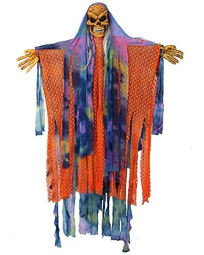 Hanging Skeleton Ghost Animated Halloween Hanging Skeleton Decoration + Sound