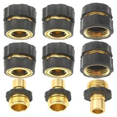 Set of 9 Aluminum 3/4" Garden Hose Quick Connector - Water Hoses Quik Connect Release