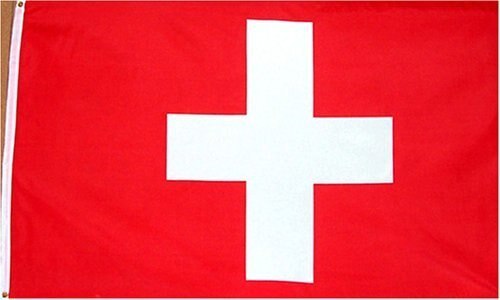 2 Pieces Switzerland Flag 3ft x 5ft Polyester - Online Stores - 3 x 5 - Poly Swiss Flag