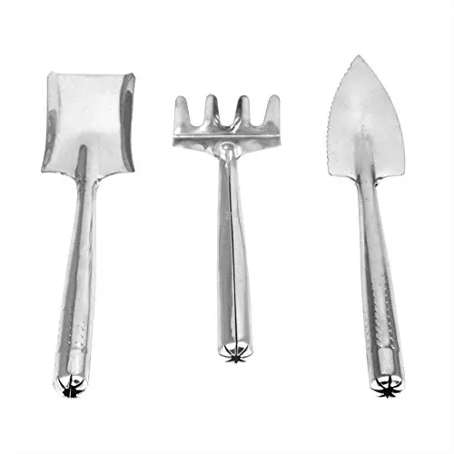 3pcs Stainless Steel Garden Hand Tools Set Mini Gardening Rust Resistant Tools