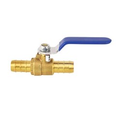 2PCS 5/8 Inch Hose Brass Barb x Barb Ball Valve Shut Off Switch for Garden Water Hose Oil Air Gas Fuel Line Pipe Fittings