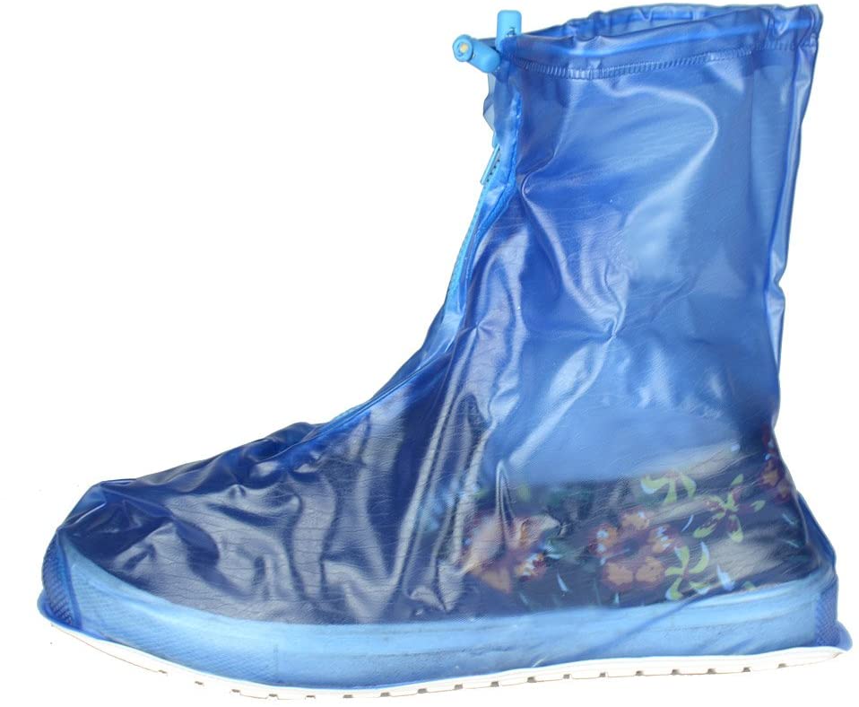 Fahsion Reusable Waterproof Slip-resistant Thicken Sole Reusable Zippered Shoes Boots Cover For Women Girls