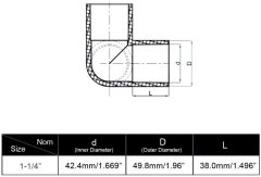3 Way 1-1/4 Inch Tee PVC Fitting Build Heavy Duty Greenhouse Frame Furniture Connectors (Pack of 4)