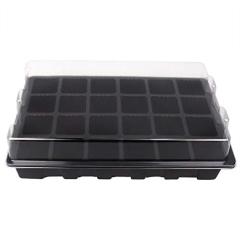 Gardening Will 3 Sets of Plant Seedling Starter 24 Nursery Pots Trays Box with Dome