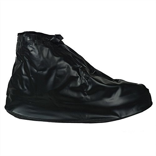Black Rain Zippered PVC Reusable Low Boots Waterproof Slip-resistant Foldable Shoes Cover