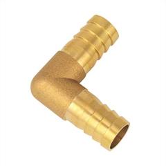 Pack of 5 Brass Barb 1/2 Inch 90 Degree Elbow Fitting Splicer Mender Union Garden Hose Air Water Fuel Oil