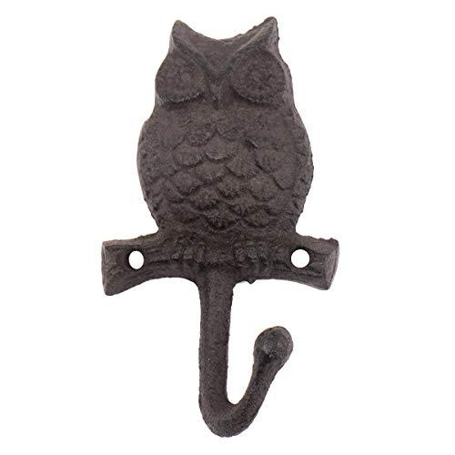 Garden Vintage Owl Wall Door Hook Hanger Bag Key Hat Hanging Hooks Yard Decoration