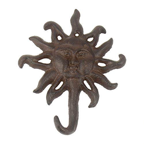Garden Sun Shape Wall Door Hook Hanger Bag Key Hat Hanging Hooks Yard Decoration