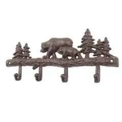 Garden Vintage Forest Bear Mother and Child Wall Door Hook Hanger Bag Key Hat Hanging Hooks