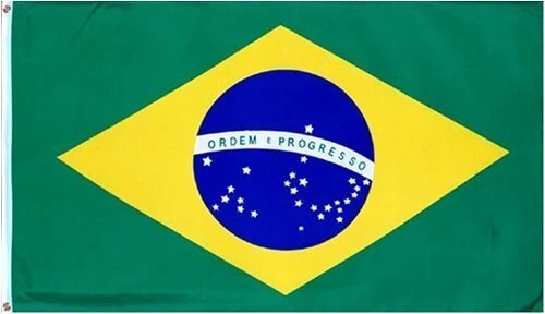 2 Pieces Brazil National Country Flag: 3x5ft poly Indoor/Outdoor Brass Grommets, Quality Polyester, Much Thicker More