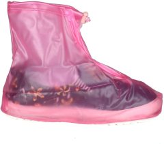 Fahsion Reusable Waterproof Slip-resistant Thicken Sole Reusable Zippered Shoes Boots Cover For Women Girls