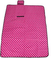 Folding Pink Polka Dot Outdoor Waterproof Beach Camping Picnic Baby Crawling Mat