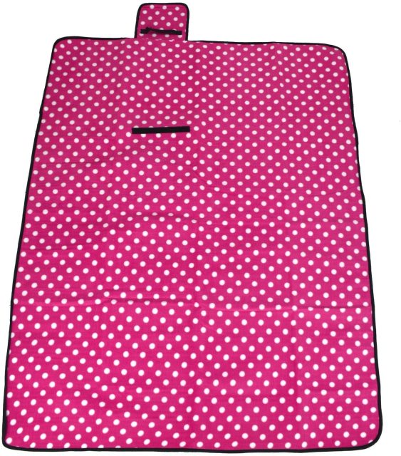 Folding Pink Polka Dot Outdoor Waterproof Beach Camping Picnic Baby Crawling Mat