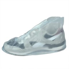 White Rain Zippered PVC Reusable Low Boots Waterproof Slip-resistant Foldable Shoes Cover