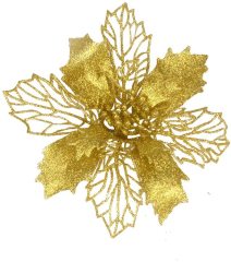 Gardening Will Pack of 12 6 Inch Glitter Flower Shape Christmas Hanging Ornaments Party Decorating Supplies