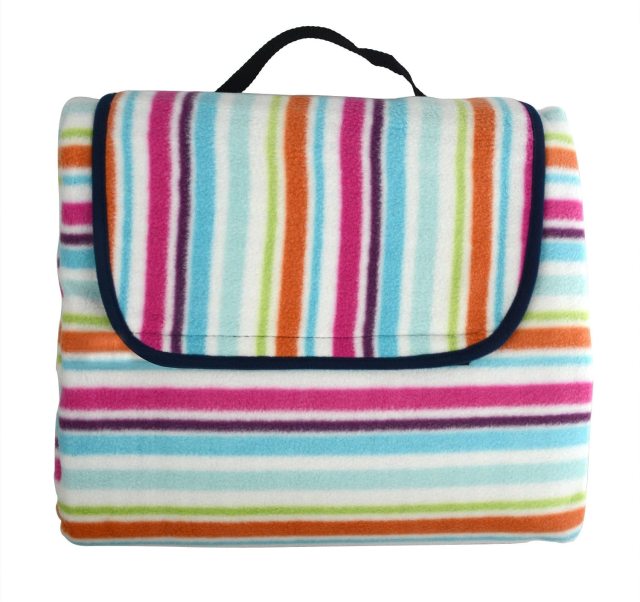 Folding Colorful Stripes Outdoor Waterproof Beach Camping Picnic Baby Crawling Mat