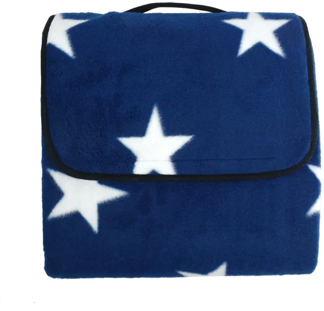 Folding Blue Stars Outdoor Waterproof Beach Camping Picnic Baby Crawling Mat