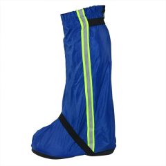 Blue Oxford Cloth Thicken Rain Snow High Boots Waterproof Guard Slip-resistant Women Men Shoes Cover
