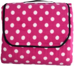 Folding Pink Polka Dot Outdoor Waterproof Beach Camping Picnic Baby Crawling Mat