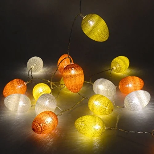 3M/10Ft 30 Pink Cotton Egg LED Easter Xmas Wedding Battery Operated String Fairy Light