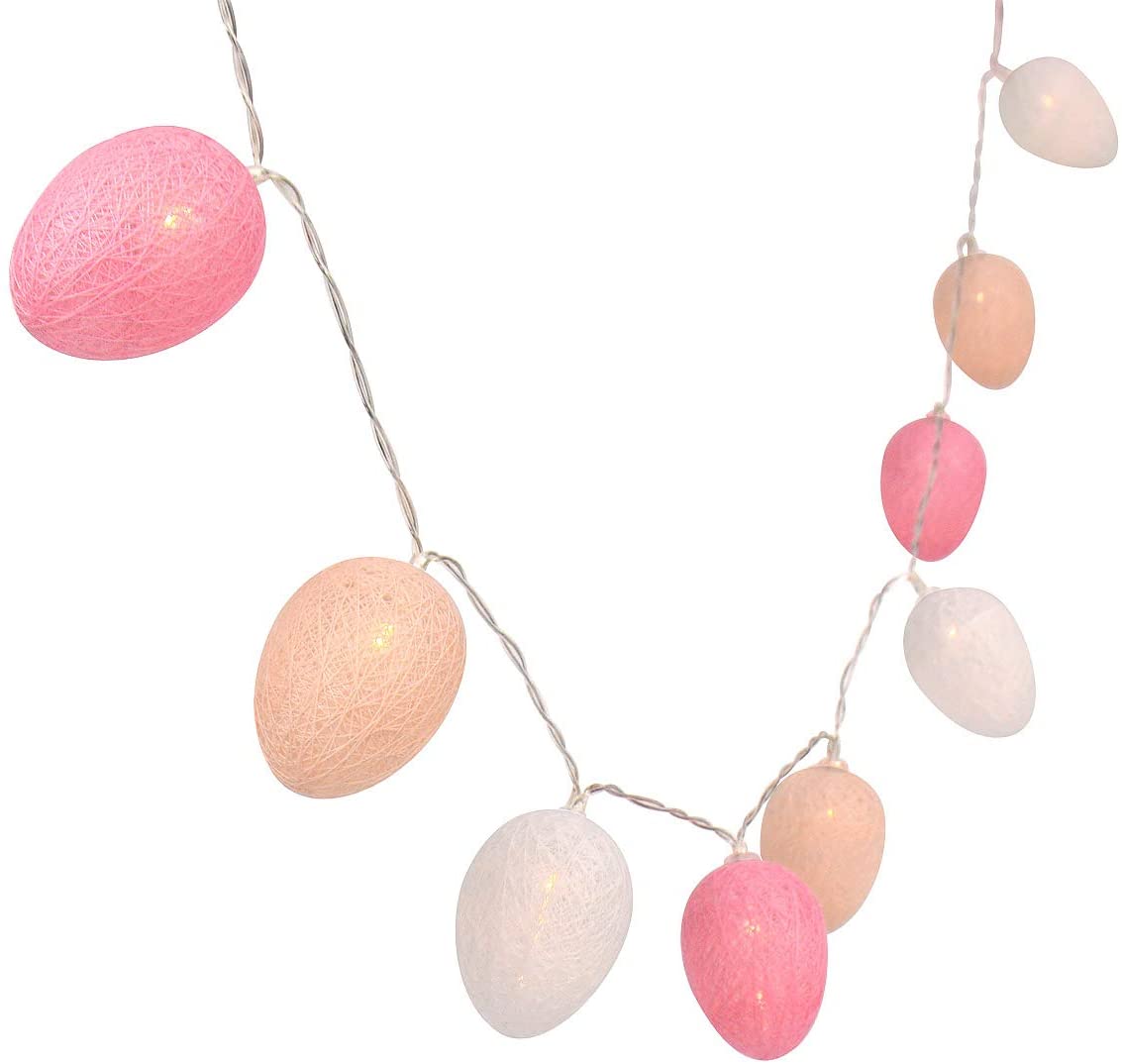 3M/10Ft 30 Yellow Orange Cotton Egg LED Easter Xmas Wedding Battery Operated String Fairy Light