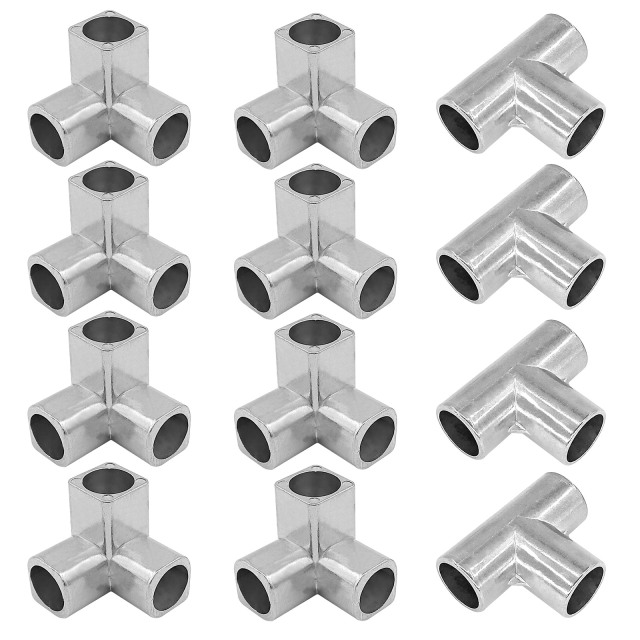 3 Way Tee 16mm PVC Fitting Build Aluminum Heavy Duty Greenhouse Frame Furniture Connectors (Pack of 12)