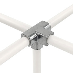10Pcs 4 Way 5 Holes 16mm PVC Fitting Build Aluminum Heavy Duty Greenhouse Frame Furniture Connectors