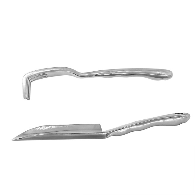 Set of 2 Aluminum Heavy Duty Gardening Hand Transplant Trowel, Cultivator Hand Rake